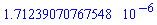 HFloat(1.7123907076754818e-6)