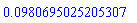 HFloat(0.0980695025205307)
