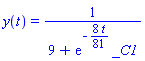 y(t) = 1/(9+exp(-(8/81)*t)*_C1)