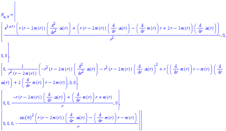Physics:-Ricci[a, b] = Matrix(%id = 18446744078397521182)