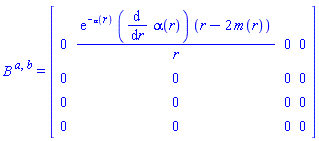B[`~a`, `~b`] = Matrix(%id = 18446744078471457718)