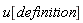 u[definition]