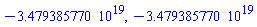 -0.3479385770e20, -0.3479385770e20