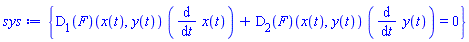 {(D[1](F))(x(t), y(t))*(diff(x(t), t))+(D[2](F))(x(t), y(t))*(diff(y(t), t)) = 0}