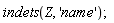 indets(Z, 'name')