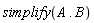 simplify(A.B)
