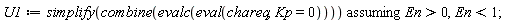 U1 := `assuming`([simplify(combine(evalc(eval(chareq, Kp = 0))))], [En > 0, En < 1]);