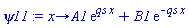 proc (x) options operator, arrow; A1*exp(qs*x)+B1*exp(-qs*x) end proc