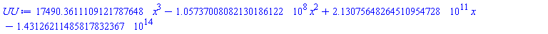 17490.3611109121787648*x^3-105737008.082130186122*x^2+213075648264.510954728*x-143126211485817.832367