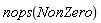 nops(NonZero)