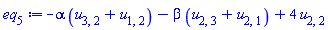-alpha*(u[3, 2]+u[1, 2])-beta*(u[2, 3]+u[2, 1])+4*u[2, 2]