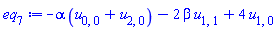 -alpha*(u[0, 0]+u[2, 0])-2*beta*u[1, 1]+4*u[1, 0]