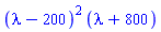 (lambda-200)^2*(lambda+800)