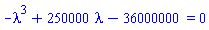 -lambda^3+250000*lambda-36000000 = 0