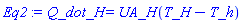 Q_dot_H = UA_H(T_H-T_h)