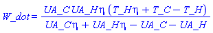 W_dot = UA_C*UA_H*eta*(T_H*eta+T_C-T_H)/(UA_C*eta+UA_H*eta-UA_C-UA_H)