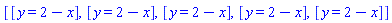 [[y = 2-x], [y = 2-x], [y = 2-x], [y = 2-x], [y = 2-x]]