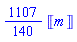 (1107/140)*Units:-Unit(m)