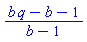 (b*q-b-1)/(b-1)