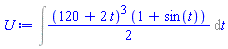 Int((1/2)*(120+2*t)^3*(1+sin(t)), t)