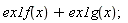 ex1f(x)+ex1g(x)