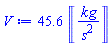 45.6*Units:-Unit(kg/s^2)