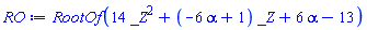 RootOf(14*_Z^2+(-6*alpha+1)*_Z+6*alpha-13)