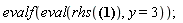 evalf(eval(rhs(Int(x*(x^2-1)^(1/2)*exp(-x), x = 1 .. y) = BesselK(2, 1)+(1/2)*Pi^(1/2)*(Sum((-1)^(1+m)*GAMMA(3-2*m, y)/(GAMMA(3/2-m)*GAMMA(1+m)), m = 0 .. infinity))), y = 3))