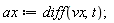 ax := diff(vx, t)