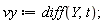 vy := diff(Y, t)