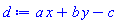 a*x+b*y-c