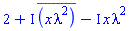 2+I*conjugate(x*lambda^2)-I*x*lambda^2
