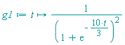 g1 := proc (t) options operator, arrow; 1/(1+exp(-(10/3)*t))^2 end proc