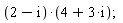 (2-I)*(4+3*I)
