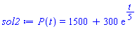 P(t) = 1500+300*exp((1/5)*t)