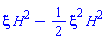 xi*H^2-(1/2)*xi^2*H^2