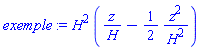 H^2*(z/H-(1/2)*z^2/H^2)