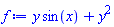 f := y*sin(x)+y^2