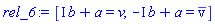 [I*b+a = v, -I*b+a = `#mrow(mover(mo(v),mo("&#x305;")))`]