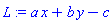 a*x+b*y-c