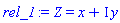 Z = x+I*y