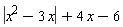 abs(x^2-3*x)+4*x-6