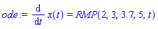 diff(x(t), t) = RMP(2, 3, 3.7, 5, t)