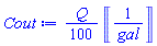 (1/100)*Q*Units:-Unit(1/gal)