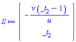 Vector(2, {(1) = -v*(_t[2]-1)/u, (2) = _t[2]})