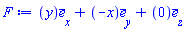 Vector(3, {(1) = y, (2) = -x, (3) = 0})