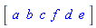Vector[row](6, {(1) = a, (2) = b, (3) = c, (4) = f, (5) = d, (6) = e})