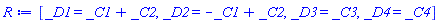 [_D1 = _C1+_C2, _D2 = -_C1+_C2, _D3 = _C3, _D4 = _C4]