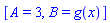 [A = 3, B = g(x)]