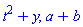 t^2+y, a+b